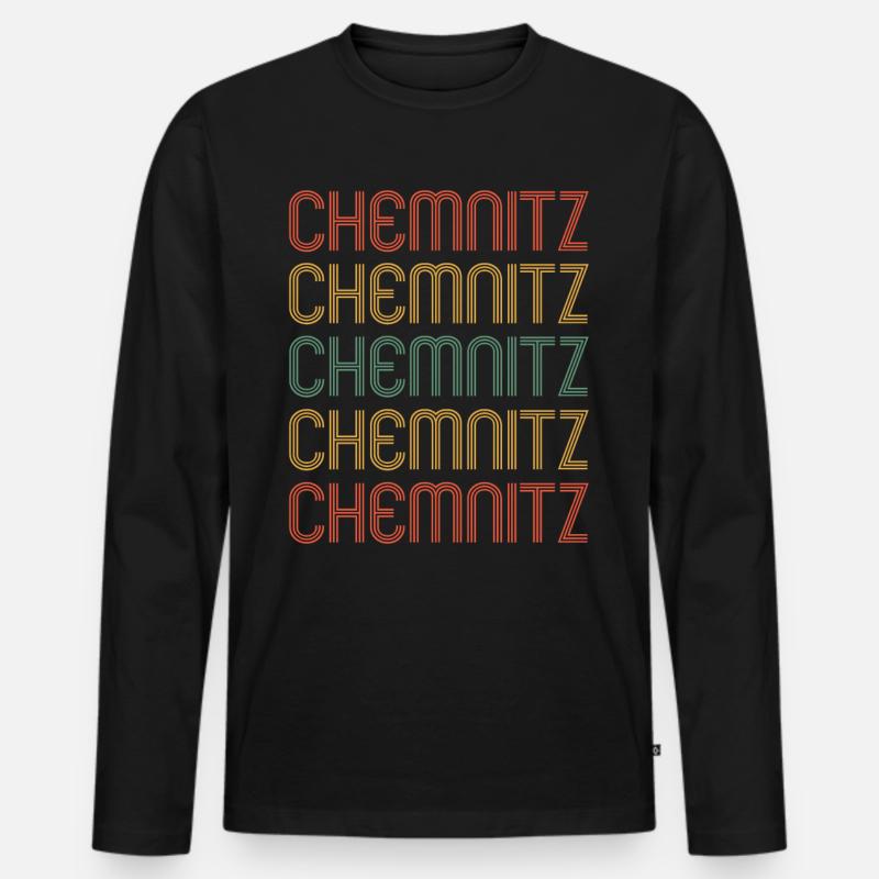 Chemnitzerin Chemnitzer Chemnitz - Männer Premium Bio Langarmshirt - Schwarz