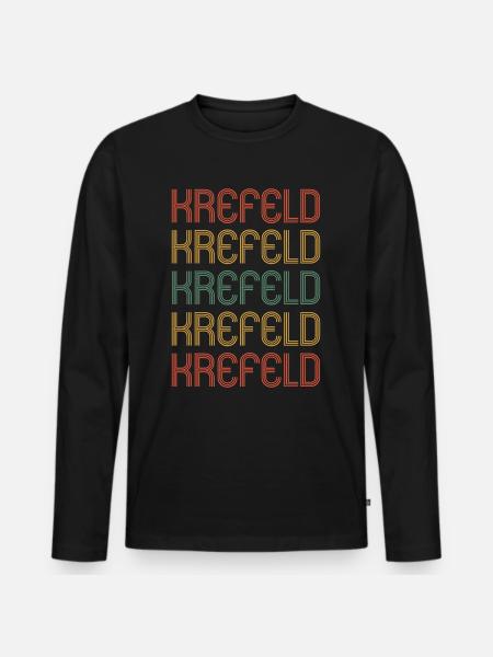 Krefelderin Krefelder Krefeld - Men's Premium Organic Long Sleeve Shirt - black