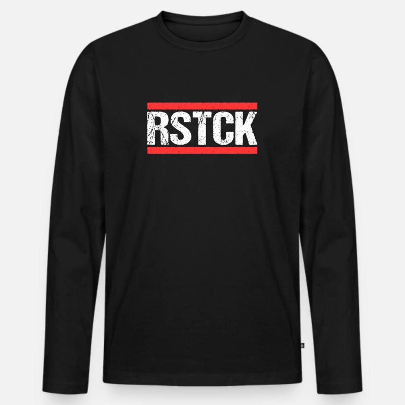 Rostockerin Rostocker Rostock - Männer Premium Bio Langarmshirt - Schwarz