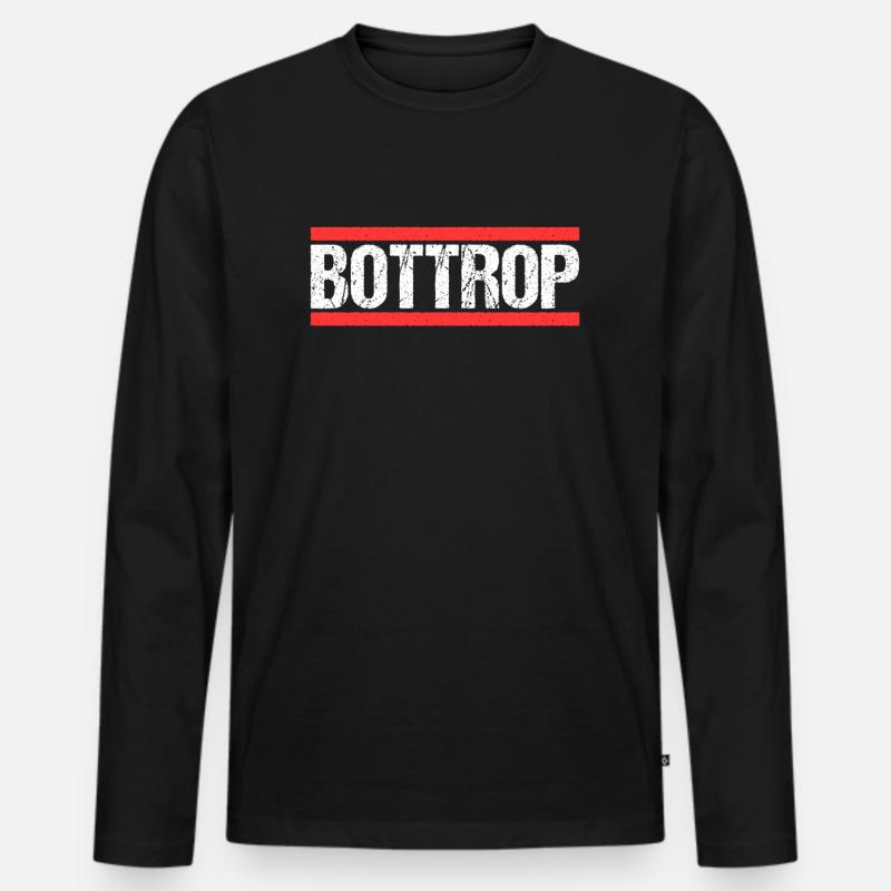Bottroperin Bottroper Bottrop - Männer Premium Bio Langarmshirt - Schwarz