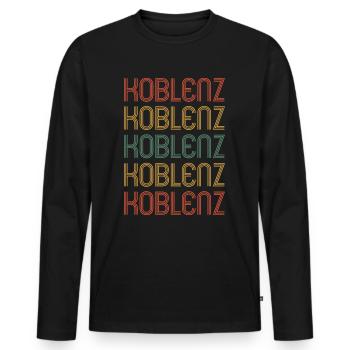 Coblenzerin Coblence Coblence - T-shirt manches longues Premium bio Homme - noir - Devant - Nico (187cm)
