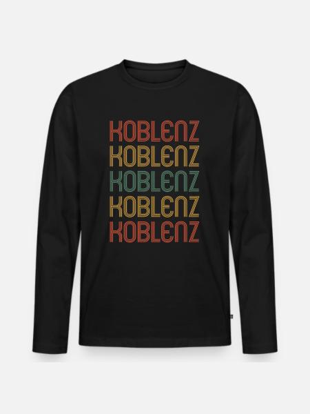 Koblenzerin Koblenzer Koblenz - Men's Premium Organic Long Sleeve Shirt - black