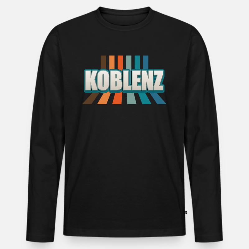 Koblenzerin Koblenzer Koblenz - Männer Premium Bio Langarmshirt - Schwarz