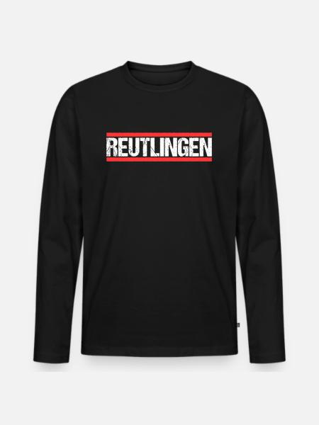 Reutlingerin Reutlinger Reutlingen - Men's Premium Organic Long Sleeve Shirt - black