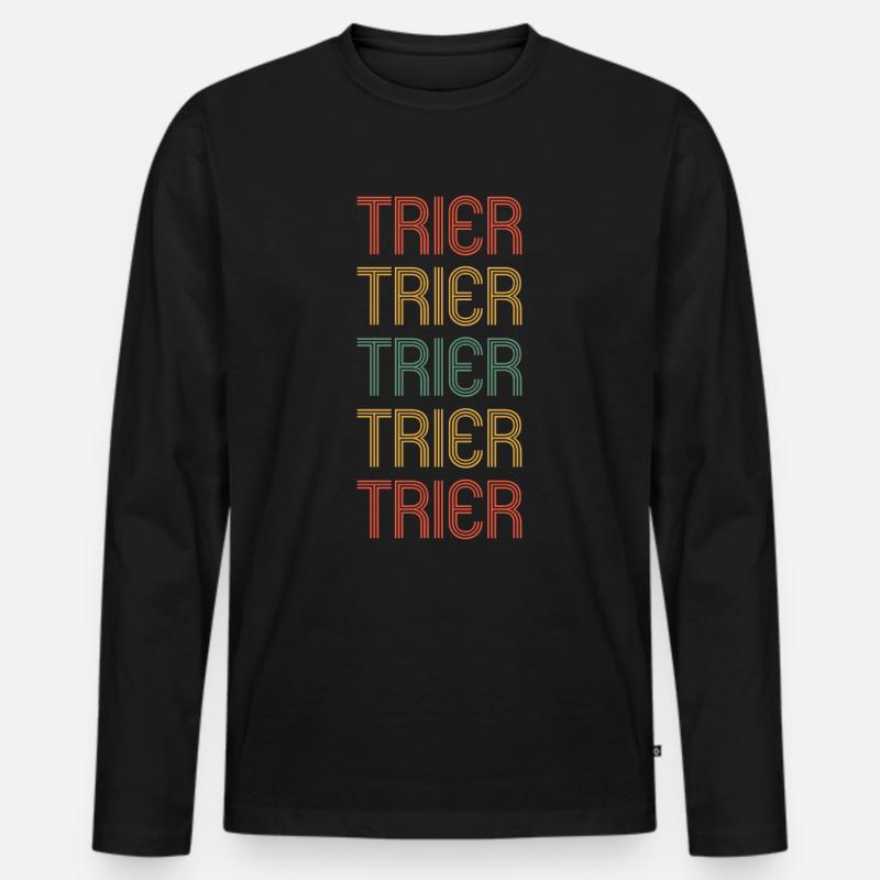 Triererin Trierer Trier - Männer Premium Bio Langarmshirt - Schwarz