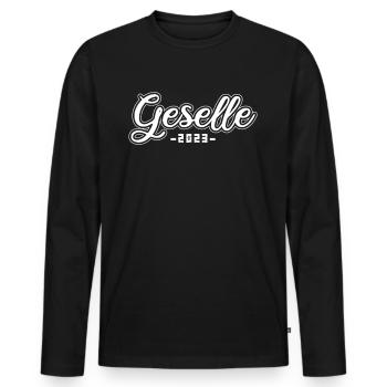 Geselle Gesellenprüfung bestanden Gesellen - Männer Premium Bio Langarmshirt - Schwarz - Vorne - Nico (187cm)