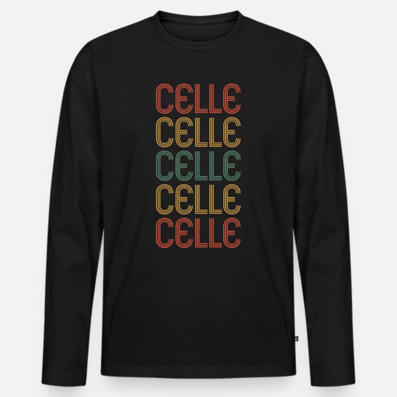 Cellerin Celler Celle - Männer Premium Bio Langarmshirt - Schwarz