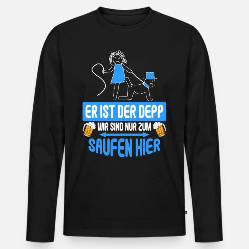 Junggesellenabschied Poltern Polterabend JGA - Männer Premium Bio Langarmshirt - Schwarz