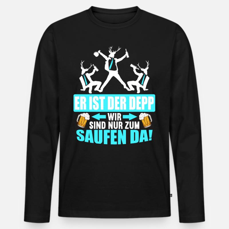 Junggesellenabschied Poltern Polterabend JGA - Männer Premium Bio Langarmshirt - Schwarz