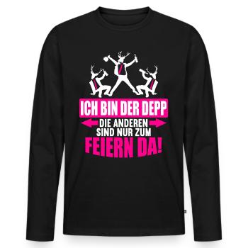 Junggesellenabschied Poltern Polterabend JGA - Männer Premium Bio Langarmshirt - Schwarz - Vorne - Nico (187cm)