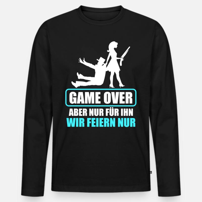 Junggesellenabschied Poltern Polterabend JGA - Männer Premium Bio Langarmshirt - Schwarz