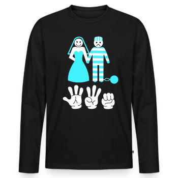 Enterrement de vie de garçon et de jeune fille enterrement de vie de garçon hommes - T-shirt manches longues Premium bio Homme - noir - Devant - Nico (187cm)