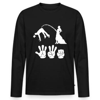 Enterrement de vie de garçon et de jeune fille enterrement de vie de garçon hommes - T-shirt manches longues Premium bio Homme - noir - Devant - Nico (187cm)