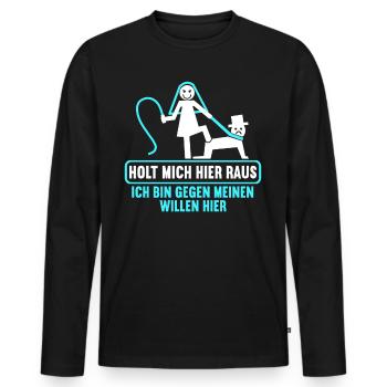 Junggesellenabschied Polterabend JGA Männer - Männer Premium Bio Langarmshirt - Schwarz - Vorne - Nico (187cm)