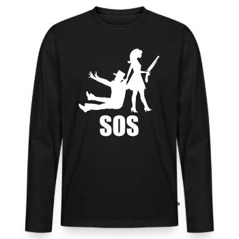 Junggesellenabschied Polterabend JGA Männer - Männer Premium Bio Langarmshirt - Schwarz - Vorne - Nico (187cm)