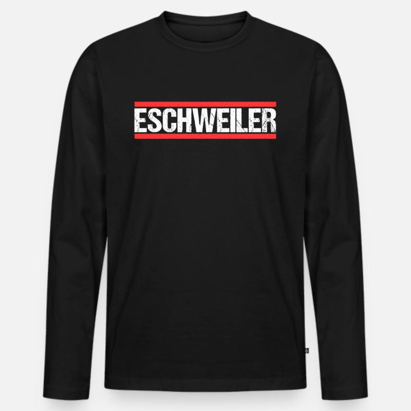 Eschweilererin Eschweilerer Eschweiler - Männer Premium Bio Langarmshirt - Schwarz