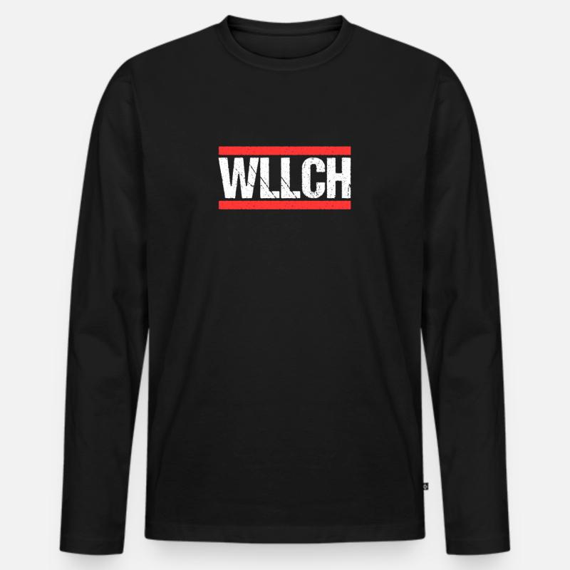 Willicherin Willicher Willich - Männer Premium Bio Langarmshirt - Schwarz