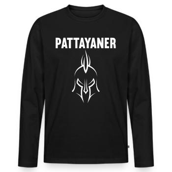 Vintage Thailand Thai Pattayaner Pattaya - Men's Premium Organic Long Sleeve Shirt - black - Front - Nico (187cm)