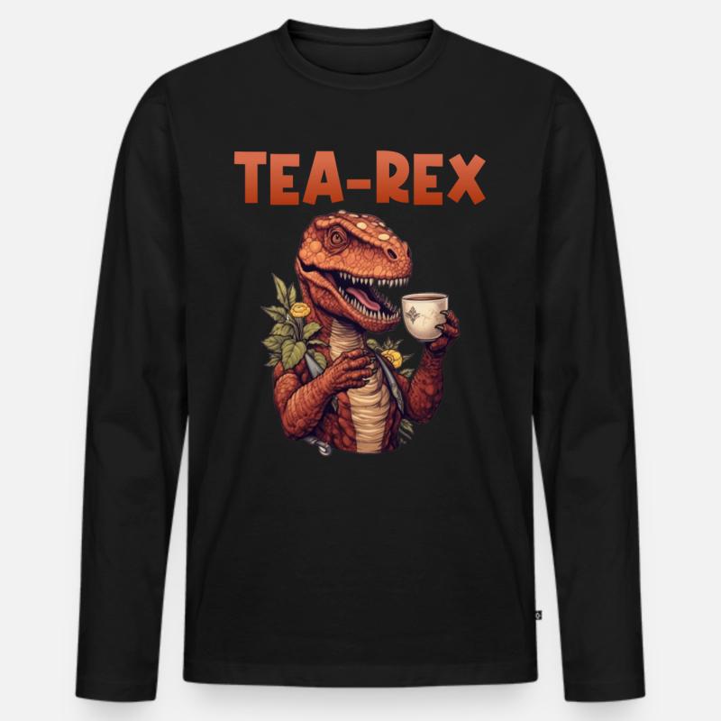 Teeliebhaber Tee Teetrinkerin Teetrinker - Männer Premium Bio Langarmshirt - Schwarz