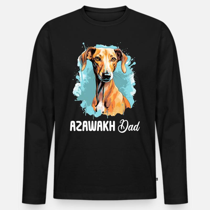 Hund Azawakh - Männer Premium Bio Langarmshirt - Schwarz
