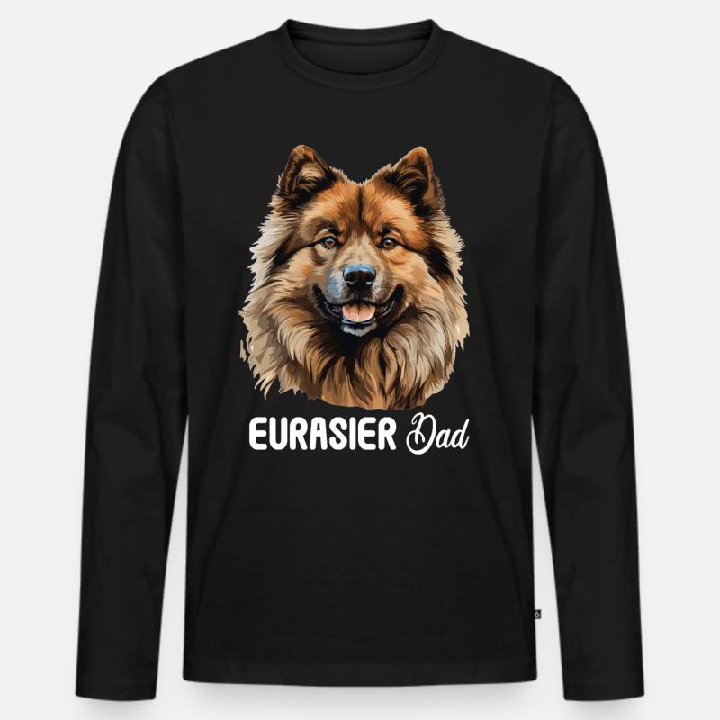 Hund Eurasier - Männer Premium Bio Langarmshirt - Schwarz