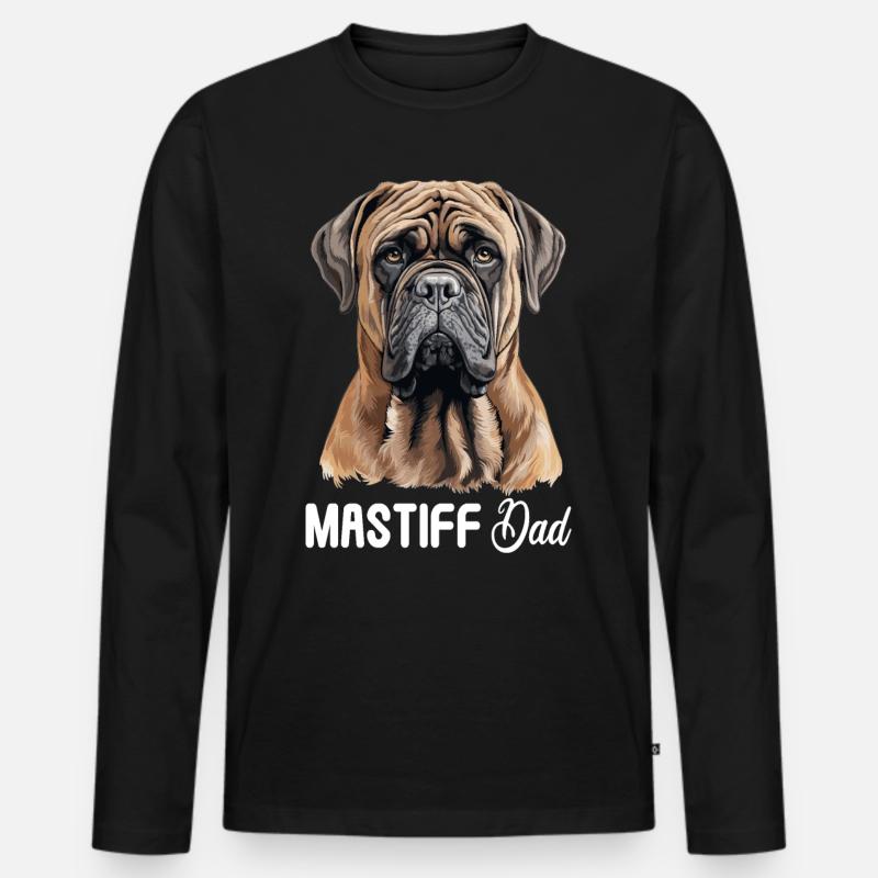 Mastiff - Männer Premium Bio Langarmshirt - Schwarz
