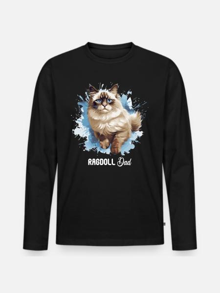 Ragdoll - Men's Premium Organic Long Sleeve Shirt - black
