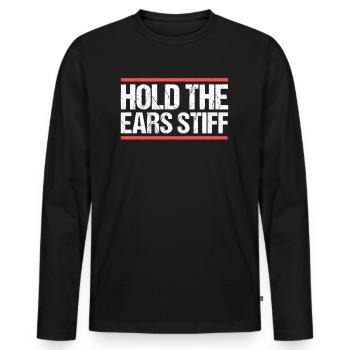 Tenir les oreilles raides Denglisch - T-shirt manches longues Premium bio Homme - noir - Devant - Nico (187cm)