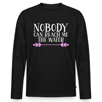 Personne ne peut m’atteindre l’eau Denglisch - T-shirt manches longues Premium bio Homme - noir - Devant - Nico (187cm)