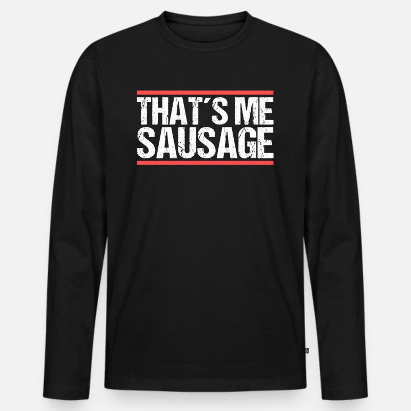 That´s me sausage. Denglisch - Männer Premium Bio Langarmshirt - Schwarz