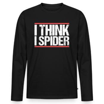 I think i spider. Denglish - Men's Premium Organic Long Sleeve Shirt - black - Front - Nico (187cm)