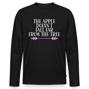 La pomme ne tombe pas loin de l’arbre Denglisch - T-shirt manches longues Premium bio Homme - noir - Devant - Nico (187cm)