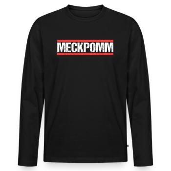 Meckpomm Mecklenburg Vorpommern - Männer Premium Bio Langarmshirt - Schwarz - Vorne - Nico (187cm)