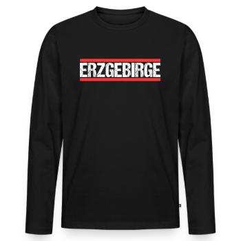 Erzgebirge - Männer Premium Bio Langarmshirt - Schwarz - Vorne - Nico (187cm)