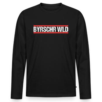 Bayrischer Wald - Männer Premium Bio Langarmshirt - Schwarz - Vorne - Nico (187cm)