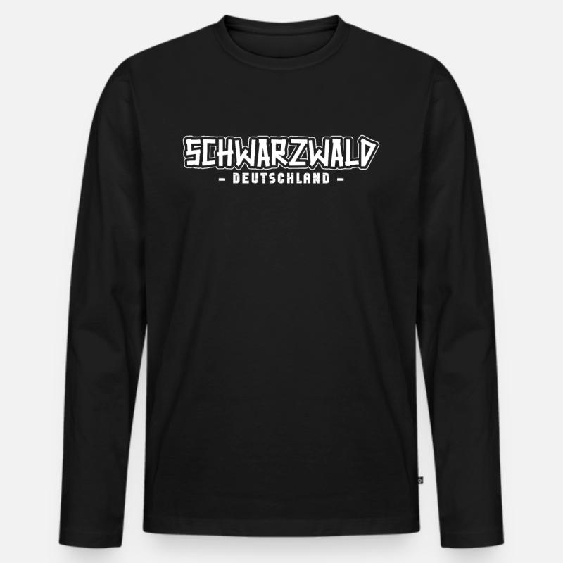Schwarzwald - Männer Premium Bio Langarmshirt - Schwarz