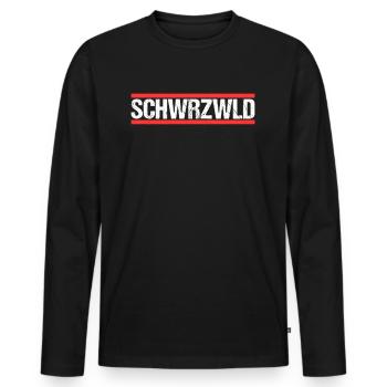 Schwarzwald - Männer Premium Bio Langarmshirt - Schwarz - Vorne - Nico (187cm)