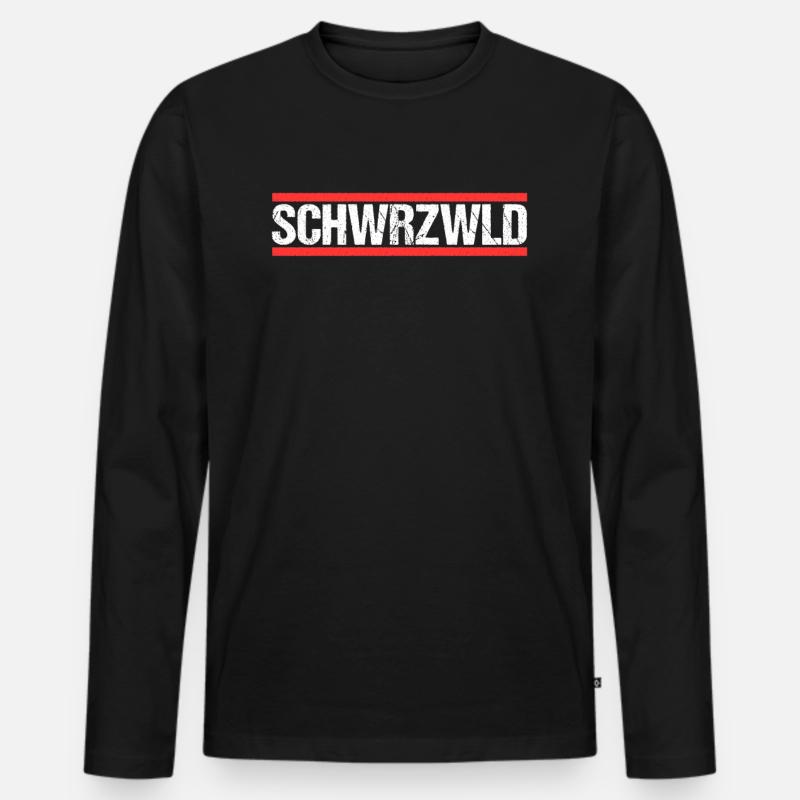 Schwarzwald - Männer Premium Bio Langarmshirt - Schwarz