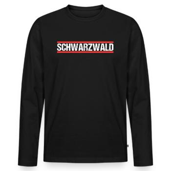 Schwarzwald - Männer Premium Bio Langarmshirt - Schwarz - Vorne - Nico (187cm)