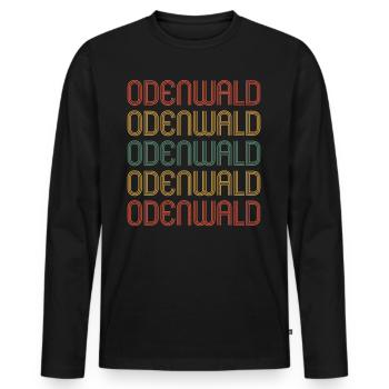 Odenwald - Männer Premium Bio Langarmshirt - Schwarz - Vorne - Nico (187cm)
