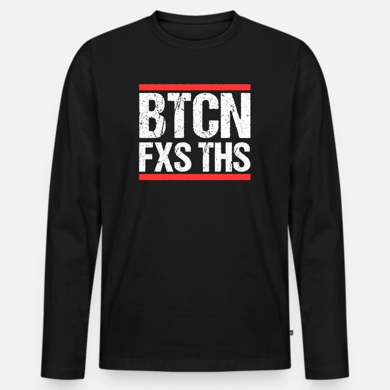 Bitcoin Fixes this - Männer Premium Bio Langarmshirt - Schwarz