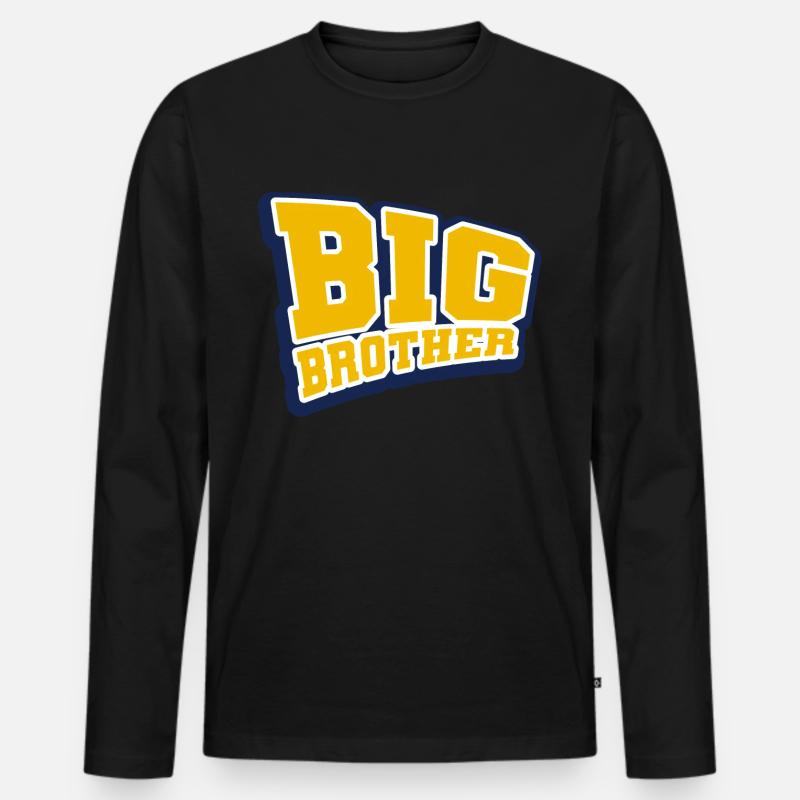 Brother - Männer Premium Bio Langarmshirt - Schwarz