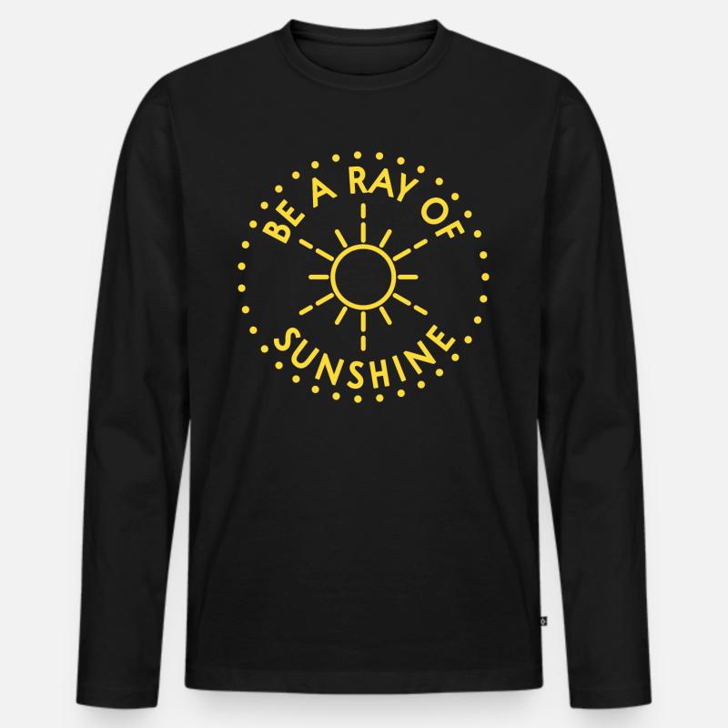 Positive saying - Männer Premium Bio Langarmshirt - Schwarz