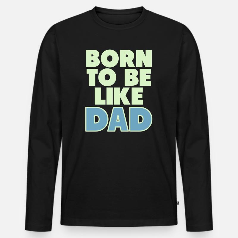 father and son - Männer Premium Bio Langarmshirt - Schwarz