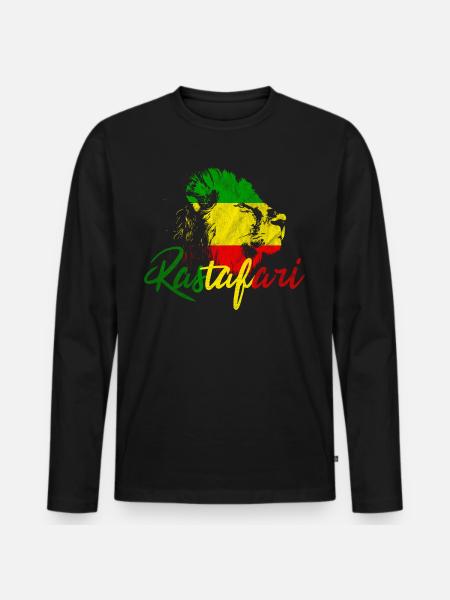 Rastafari - Men's Premium Organic Long Sleeve Shirt - black