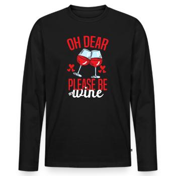 Valentine Wife - Men's Premium Organic Long Sleeve Shirt - black - Front - Nico (187cm)