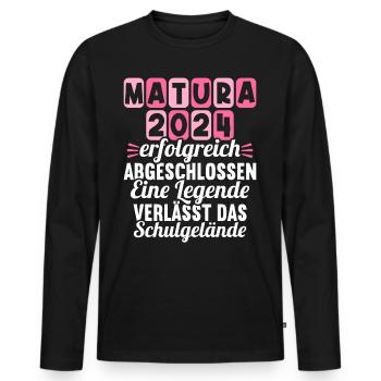 Matura Jeunes Filles Femmes et Hommes Matura 2024 - T-shirt manches longues Premium bio Homme - noir - Devant - Nico (187cm)