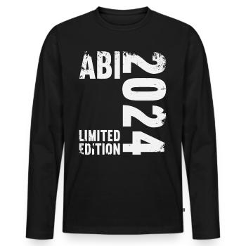 Abitur Junge Mädchen Abi Abitur 2024 - Männer Premium Bio Langarmshirt - Schwarz - Vorne - Nico (187cm)