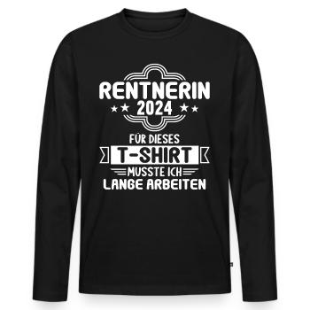 Retirement Pension Pensioner Pensioner Pension 2024 - Men's Premium Organic Long Sleeve Shirt - black - Front - Nico (187cm)