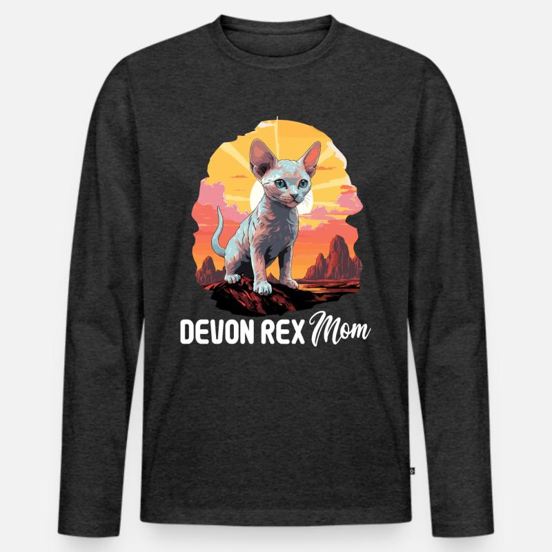 Chaton Devon Rex Chat Devon Rex T-shirt manches longues Premium bio Homme